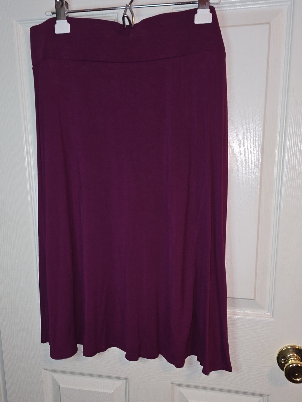 Women's Plum Maxi Skirt - Sleek Flared Silhouette